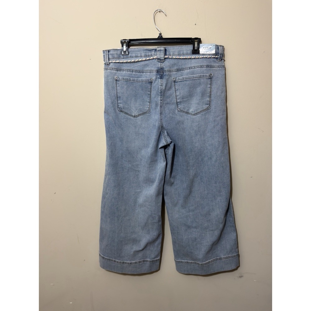 NWT CURVE brand high rise Wide leg jeans cropped - 16/33 - Picture 2 of 9